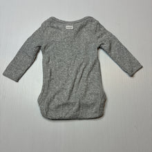 Load image into Gallery viewer, Unisex Bonds, grey ribbed bodysuit / romper, EUC, size 0000,  