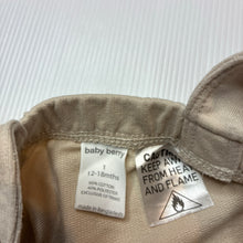 Load image into Gallery viewer, Boys Baby Berry, soft feel overalls / shortalls, EUC, size 1,  