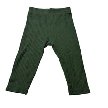 Load image into Gallery viewer, Unisex Dymples, khaki ribbed leggings / bottoms, EUC, size 0,  