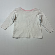 Load image into Gallery viewer, Girls PURE &amp; SOFT, cotton long sleeve top, elephant, EUC, size 000,  