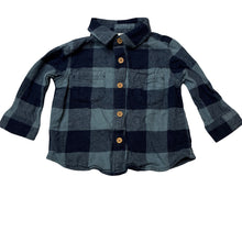 Load image into Gallery viewer, Boys Target, checked flannel cotton long sleeve shirt, GUC, size 00,  