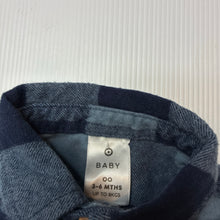 Load image into Gallery viewer, Boys Target, checked flannel cotton long sleeve shirt, GUC, size 00,  