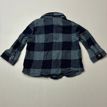 Load image into Gallery viewer, Boys Target, checked flannel cotton long sleeve shirt, GUC, size 00,  