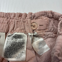 Load image into Gallery viewer, Girls H&amp;M, pink corduroy cotton pants, elasticated, FUC, size 1,  