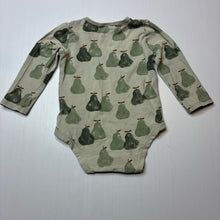 Load image into Gallery viewer, Unisex Target, organic cotton blend bodysuit / romper, pears, GUC, size 1,  