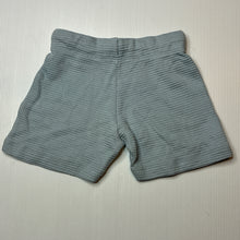Load image into Gallery viewer, Unisex H&amp;M, blue waffle cotton shorts, elasticated, EUC, size 2,  