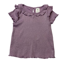 Load image into Gallery viewer, Girls Target, purple &amp; silver stretchy ribbed top, FUC, size 3,  
