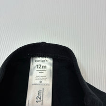 Load image into Gallery viewer, Girls Carters, black cotton leggings / bottoms, GUC, size 12 months,  