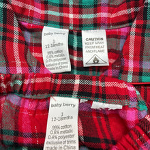 Load image into Gallery viewer, Girls Baby Berry, checked Christmas pyjamas, EUC, size 1,  