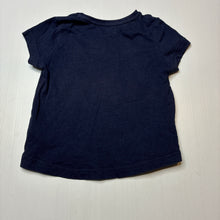Load image into Gallery viewer, Girls KID, navy cotton tee / top, sequin stars, GUC, size 2,  