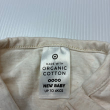 Load image into Gallery viewer, Unisex Target, organic cotton blend zip coverall / romper, EUC, size 0000,  