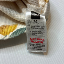 Load image into Gallery viewer, Girls HEMA, stretchy waffle top, lemons, EUC, size 0,  