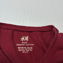 Load image into Gallery viewer, Unisex H&amp;M, stretchy organic cotton blend long sleeve top, EUC, size 3-4,  