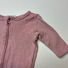 Load image into Gallery viewer, Girls 4 Baby, pointelle cotton zip coverall / romper, GUC, size 0000,  
