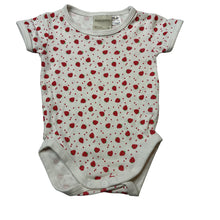 Load image into Gallery viewer, Girls Marquise, cotton bodysuit / romper, strawberries, GUC, size 000,  