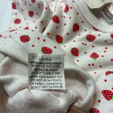 Load image into Gallery viewer, Girls Marquise, cotton bodysuit / romper, strawberries, GUC, size 000,  