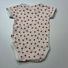 Load image into Gallery viewer, Girls Marquise, cotton bodysuit / romper, strawberries, GUC, size 000,  