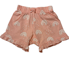 Load image into Gallery viewer, Girls George, cotton shorts, elasticated, rainbows, EUC, size 00,  