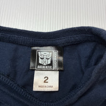 Load image into Gallery viewer, Boys TRANSFORMERS, BUMBLEBEE navy cotton tee / top, GUC, size 2,  