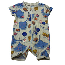 Load image into Gallery viewer, Unisex LINDEX BABY, organic cotton zip romper, GUC, size 000,  