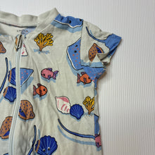 Load image into Gallery viewer, Unisex LINDEX BABY, organic cotton zip romper, GUC, size 000,  