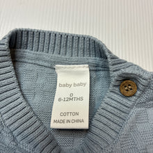 Load image into Gallery viewer, Unisex Baby Baby, knitted cotton short sleeve top, EUC, size 0,  