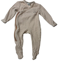 Load image into Gallery viewer, Unisex Bonds, ribbed stretchy zip coverall / romper, EUC, size 0000,  