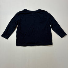 Load image into Gallery viewer, Unisex Anko, navy cotton long sleeve tee / top, EUC, size 1,  