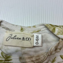 Load image into Gallery viewer, Girls Julien &amp; Co, soft feel bamboo / cotton bodysuit / romper, EUC, size 000-00,  