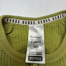 Load image into Gallery viewer, Unisex Bonds, waffle cotton zip wondersuit / zippy / romper, GUC, size 0,  