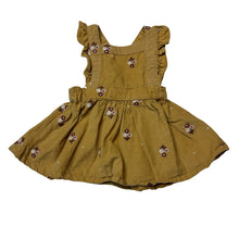 Load image into Gallery viewer, Girls Anko, embroidered corduroy cotton dress, GUC, size 000, L: 30cm