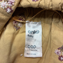 Load image into Gallery viewer, Girls Anko, embroidered corduroy cotton dress, GUC, size 000, L: 30cm