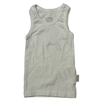 Load image into Gallery viewer, Unisex purebaby, white organic cotton singlet top, EUC, size 0000,  