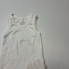 Load image into Gallery viewer, Unisex purebaby, white organic cotton singlet top, EUC, size 0000,  