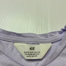 Load image into Gallery viewer, Girls H&amp;M, cotton tee / top, sequin flower, GUC, size 3,  