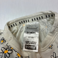 Load image into Gallery viewer, Girls Bonds, floral zip wondersuit / zippy / romper, EUC, size 000,  