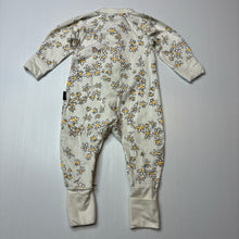 Load image into Gallery viewer, Girls Bonds, floral zip wondersuit / zippy / romper, EUC, size 000,  