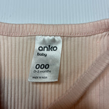 Load image into Gallery viewer, Girls Anko, pink ribbed bodysuit / romper, EUC, size 000,  