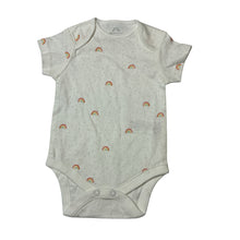 Load image into Gallery viewer, Girls Next, soft cotton bodysuit / romper, rainbows, EUC, size 000,  