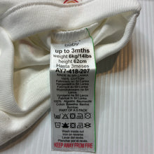 Load image into Gallery viewer, Girls Next, soft cotton bodysuit / romper, rainbows, EUC, size 000,  