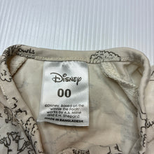 Load image into Gallery viewer, Unisex Disney, Winnie the Pooh stretchy zip romper, EUC, size 00,  