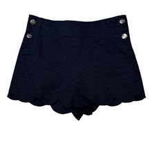 Load image into Gallery viewer, Girls Jacadi Paris, navy stretch cotton shorts, adjustable, EUC, size 4,  