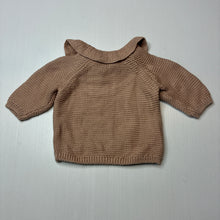 Load image into Gallery viewer, Girls H&amp;M, organic cotton knit sweater / jumper, EUC, size 0000,  