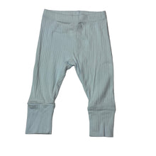 Load image into Gallery viewer, Unisex Sprout, ribbed organic cotton leggings / bottoms, EUC, size 000,  