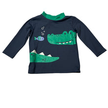 Load image into Gallery viewer, Boys Sprout, long sleeve rashie / swim top, crocodile, EUC, size 0,  