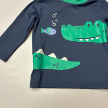 Load image into Gallery viewer, Boys Sprout, long sleeve rashie / swim top, crocodile, EUC, size 0,  