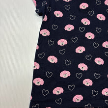 Load image into Gallery viewer, Girls Sprout, navy cotton tee / top, dogs, GUC, size 2,  