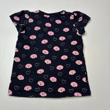 Load image into Gallery viewer, Girls Sprout, navy cotton tee / top, dogs, GUC, size 2,  