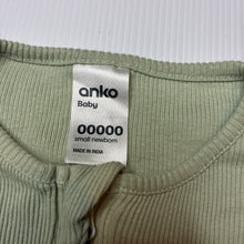Load image into Gallery viewer, Unisex Anko, ribbed cotton zip coverall / romper, GUC, size 00000,  