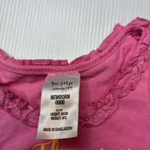 Load image into Gallery viewer, Girls Tiny Little Wonders, pink cotton singlet top, EUC, size 0000,  
